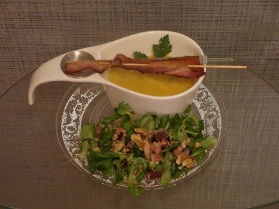 Sächsische Kartoffelsuppe mit Feldsalat