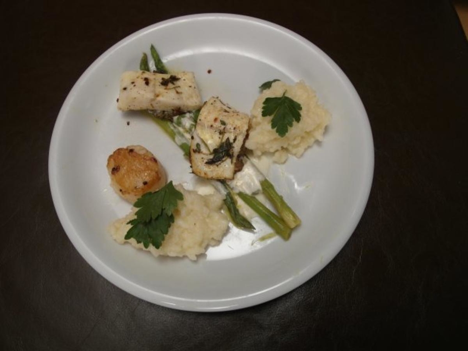 Steinbutt an Limetten-Risotto
