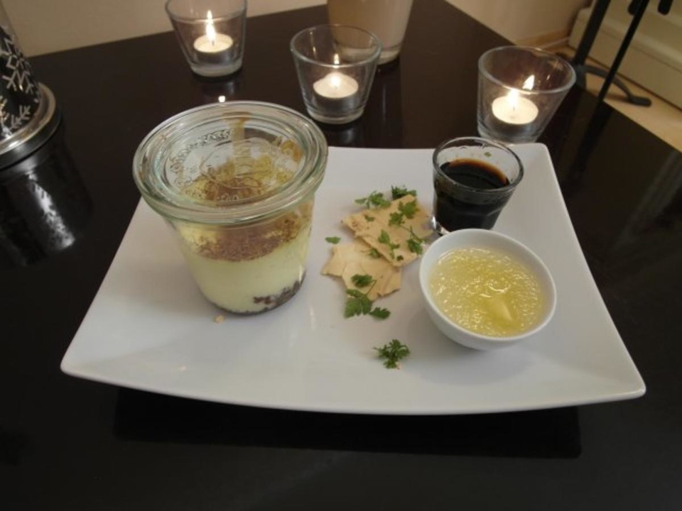 Cheesecake mit Zitronensorbet und Meringue