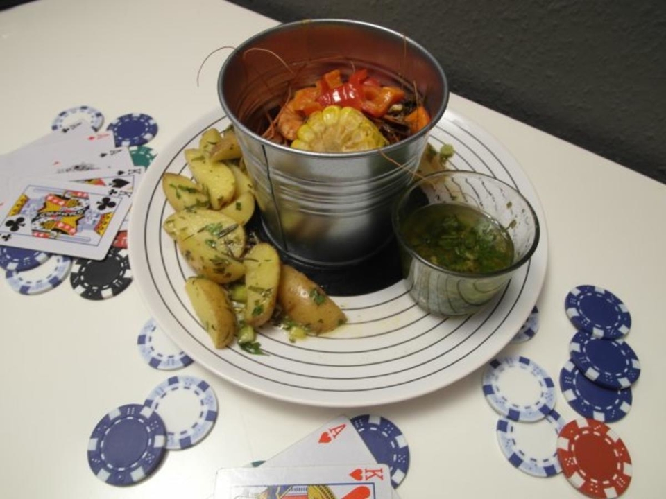 Gambas mit Kräuterkartoffeln