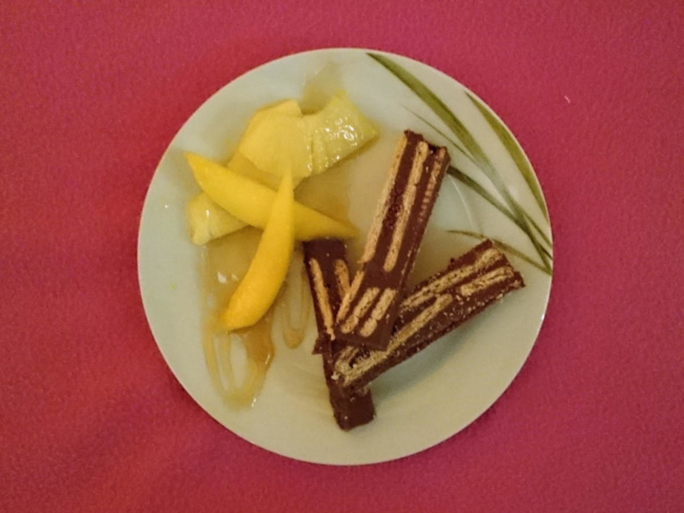 Kalter Hund an Orangenlikörfrüchten