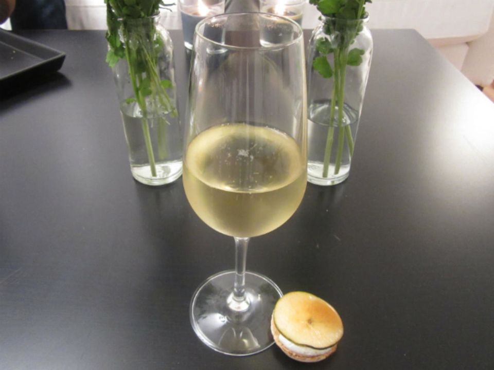 Birne Brûlée (Macarons mit Ziegenkäse und Birne)