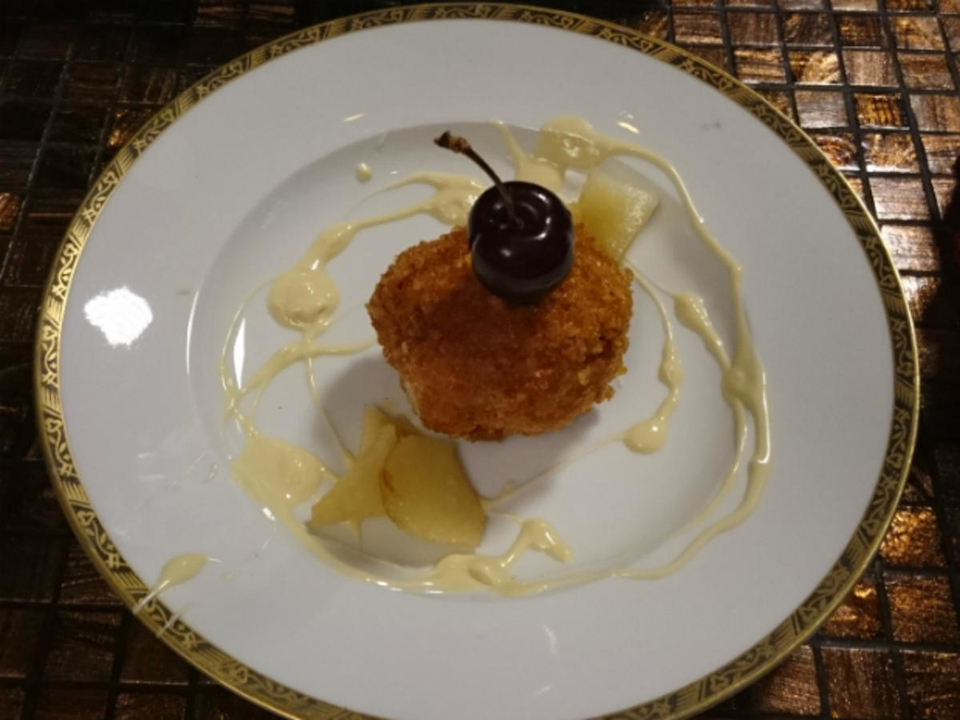 Frittiertes Vanille-Eis