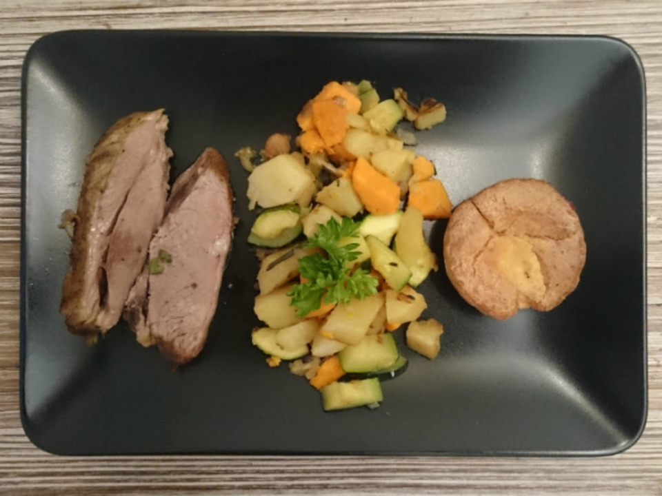 Slow cooked lamb shank roast with mint sauce