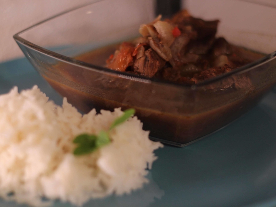 Beef Vindaloo mit Basmatireis