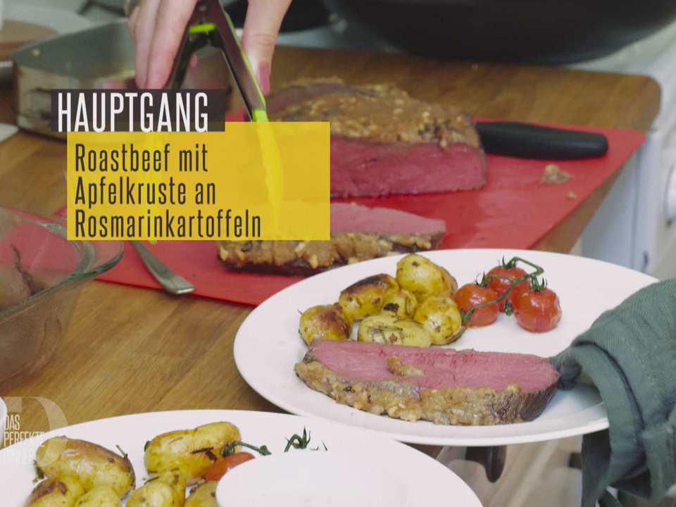 Roastbeef mit Apfelkruste an Rosmarinkartoffeln und selbstgemachter Remoulade