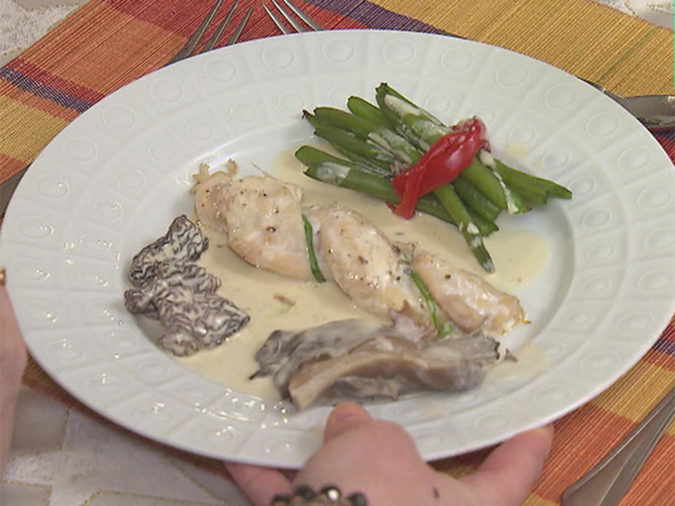 Tresse de Sole et Saumon (Seezunge-Lachs Zopf mit Morcheln)