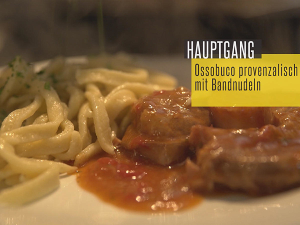Ossobuco provenzalisch mit Bandnudeln
