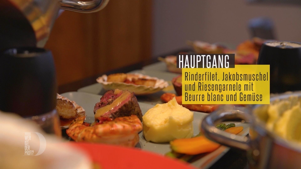 Chateaubriand vom Charolais, Black Tiger Riesengarnelen und frische Jakobsmuscheln
