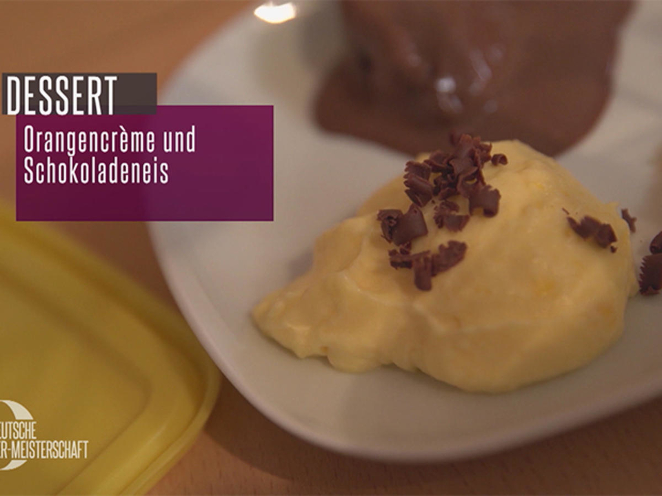 Lecker kalte Schoki küsst Orange