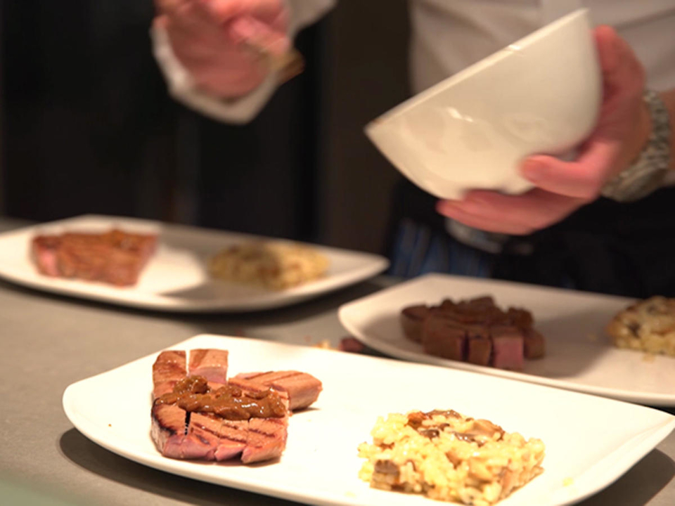 Risotto au thon et aux champignons à la mente