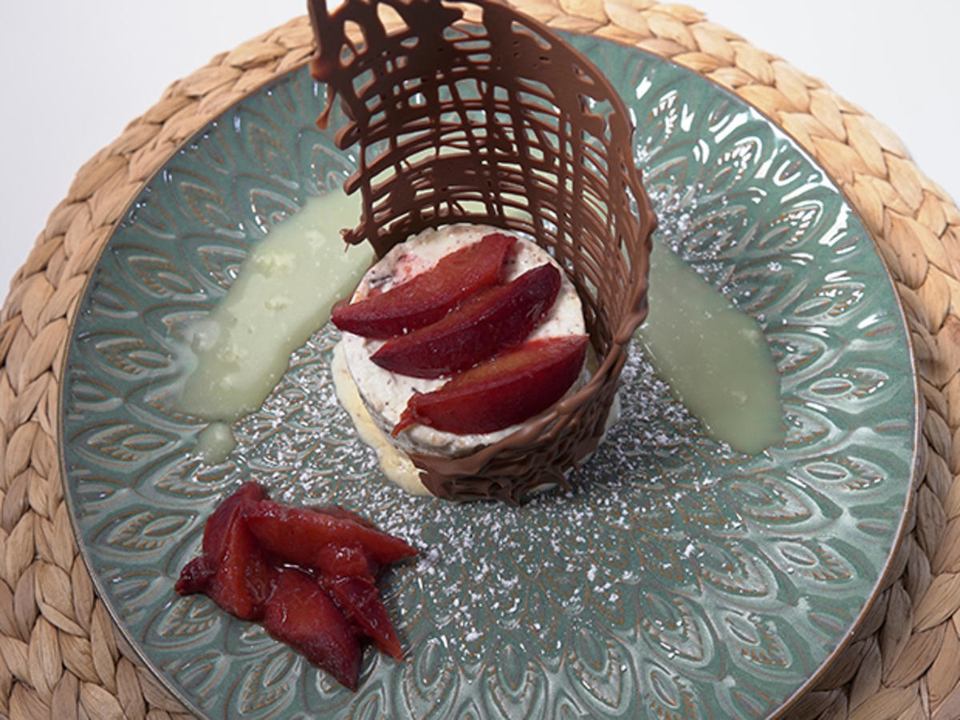 Eis, Frucht und Schokolade