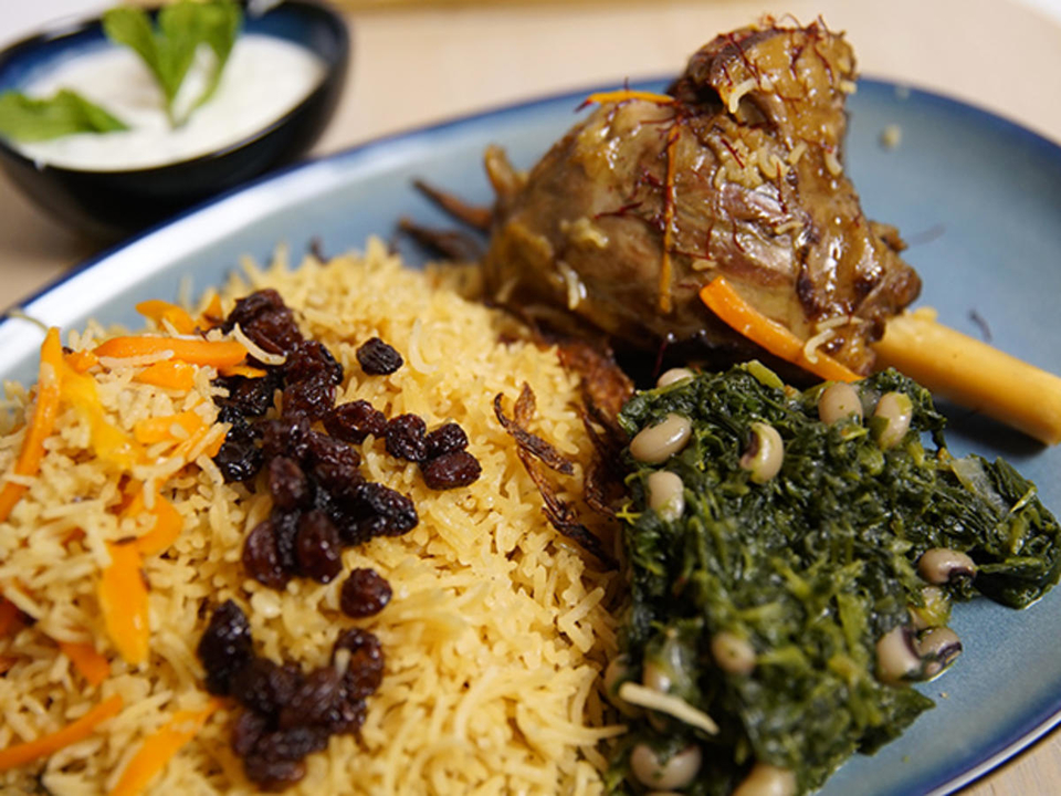 Kabuli Palau – Basmati-Reis mit Lamm und Karotten