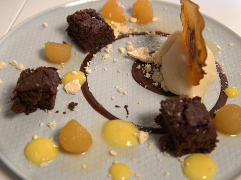 Schokobrownie und Birnenvariation