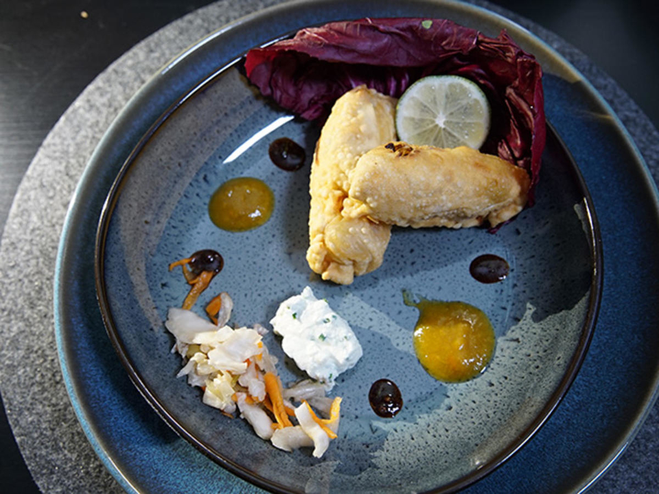 Winterrolle mit dreierlei Dips