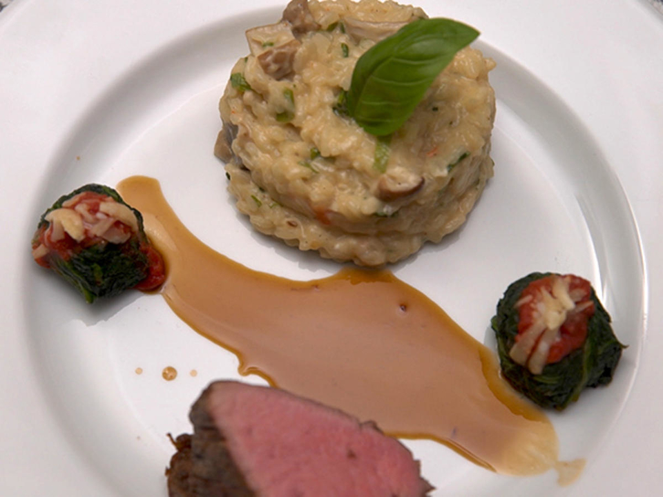 Risotto mit Steinpilzen und Kalbsfilet