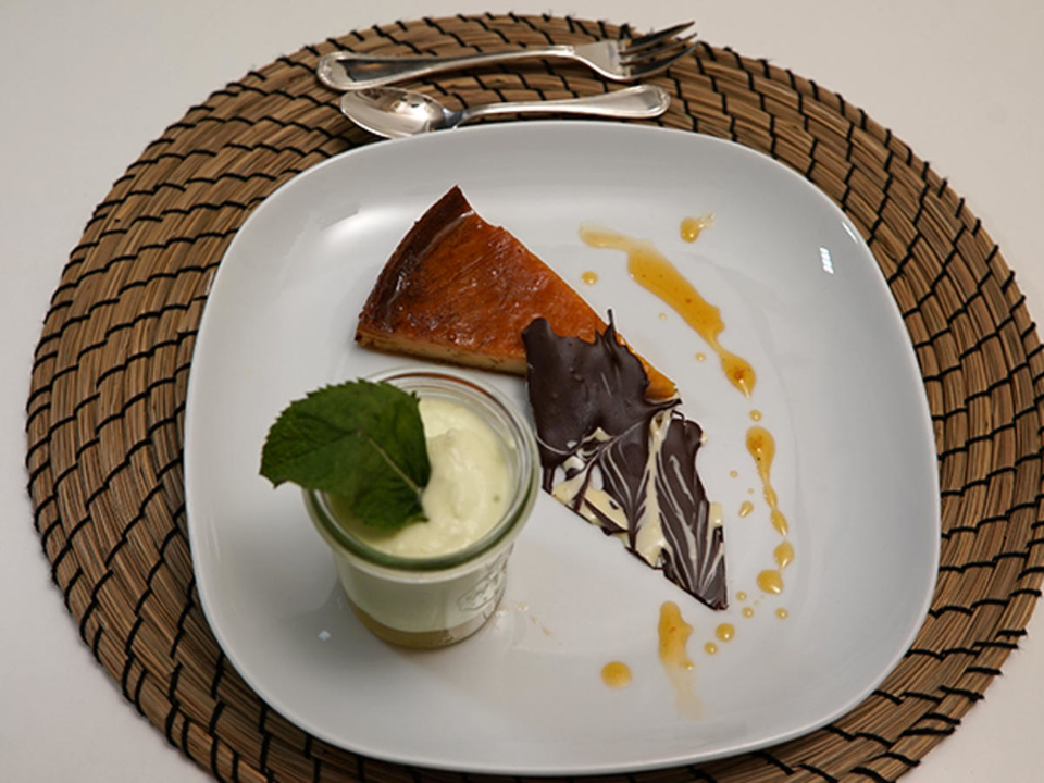 Flan cubano und Crema de mojito