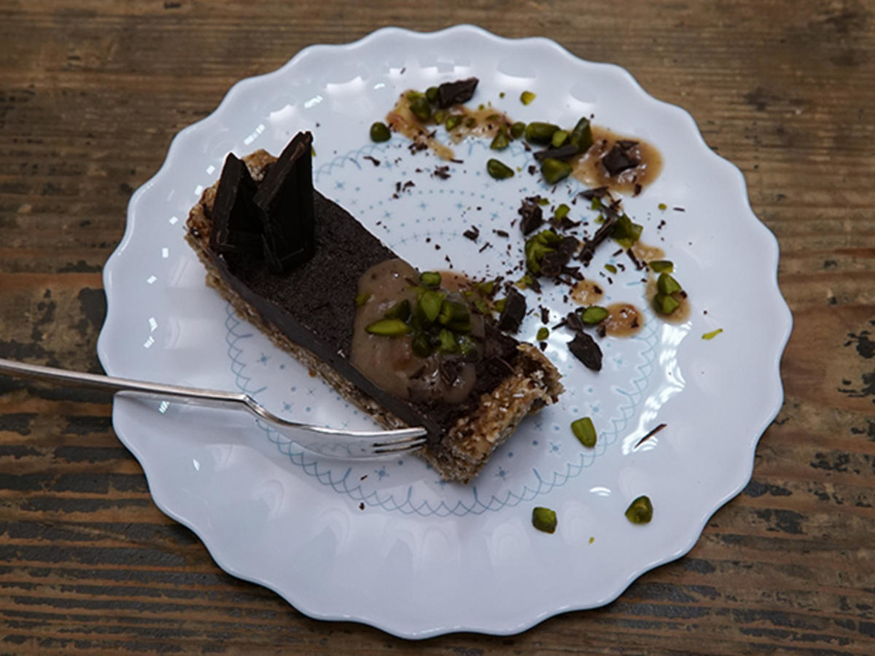 Schoko-Tartelette mit Salzkaramell