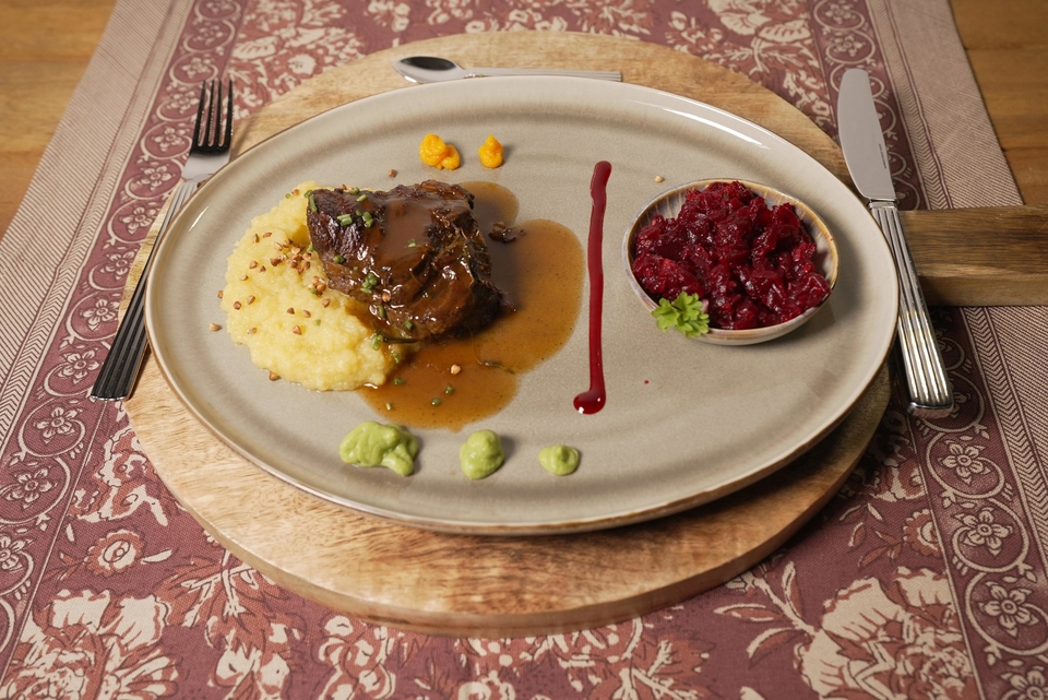 Ochsenbäckchen mit Kartoffelstampf