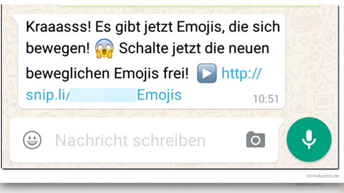 Animierte Emojis locken in Abo-Falle