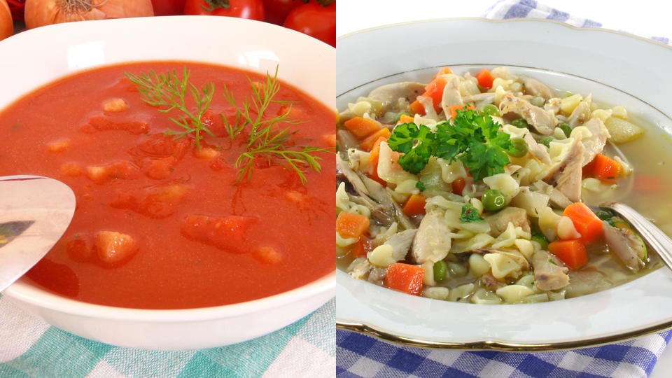 Tomaten- und Hühnersuppe: So kochen Sie sie selbst