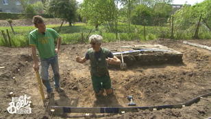 Der Teich nimmt Form an