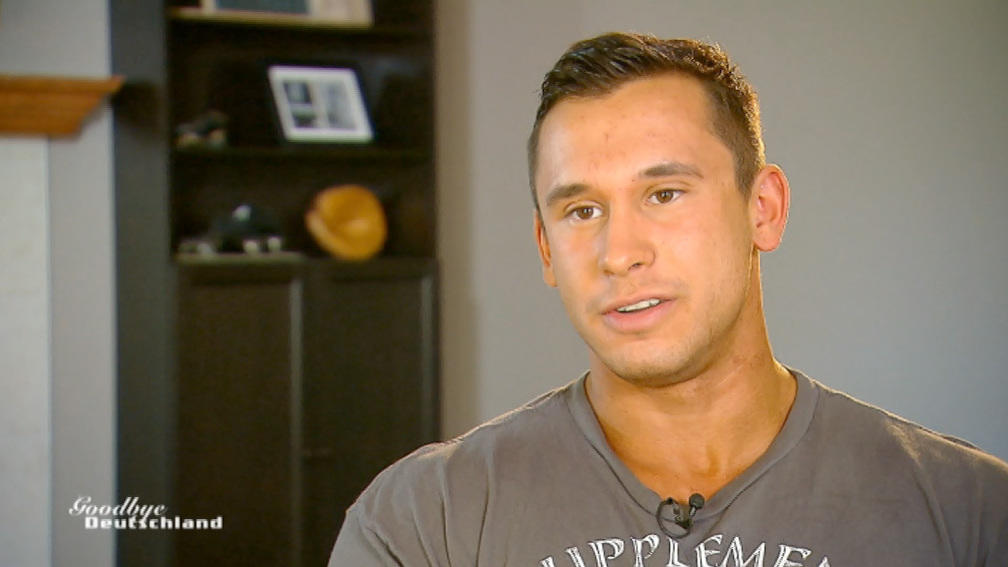Der Bodybuilder will im Wettkampf alles geben