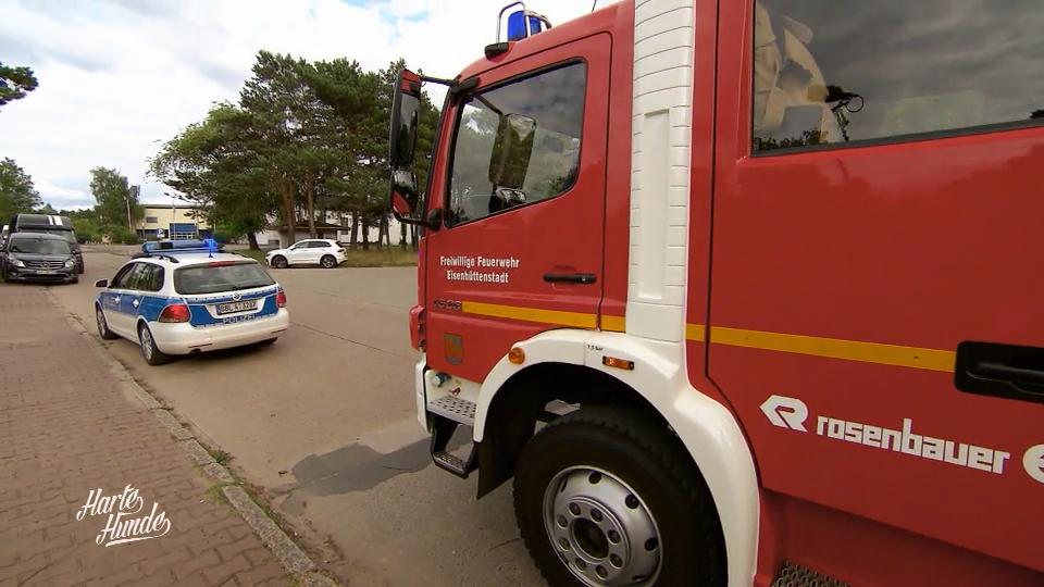 Plötzlich rücken Polizei und Feuerwehr an
