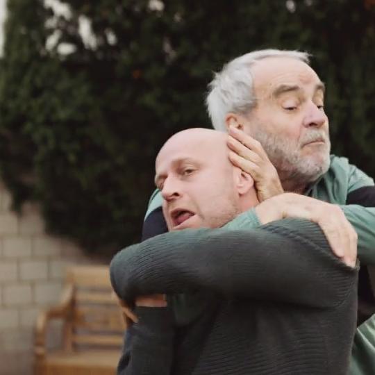 Ringkampf zwischen Vater und Sohn