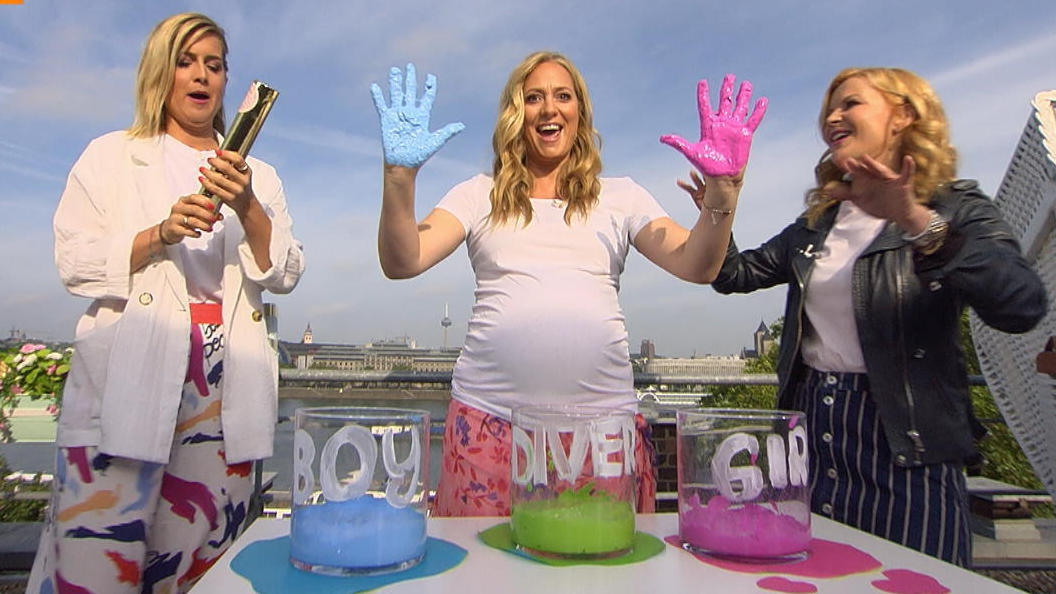 Angela Finger-Erben verkündet das Baby Geschlecht
