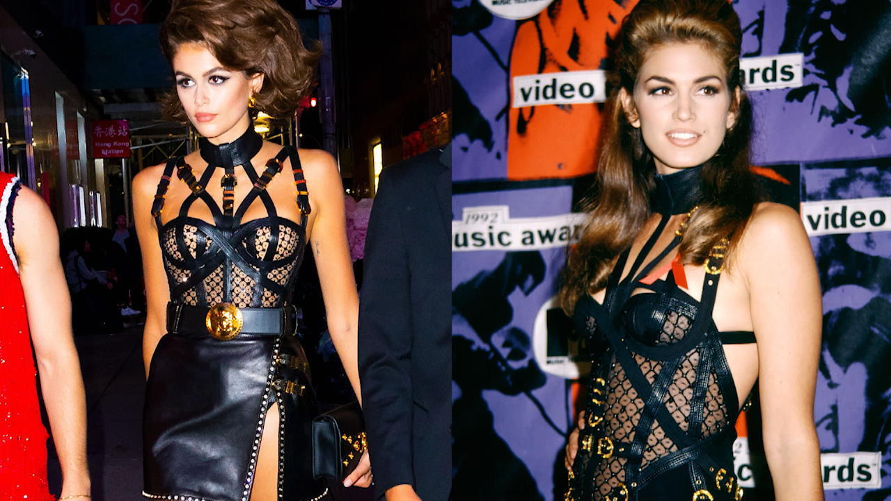 Kaia Gerber feiert im Look von Mama Cindy
