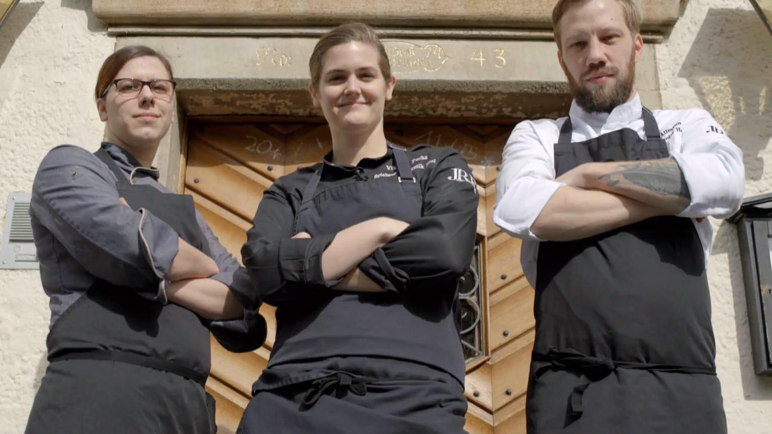Das ist Viktoria Fuchs mit ihrem Team