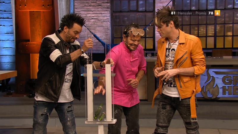Steffen beweist einen riesigen Mut bei dem Trick