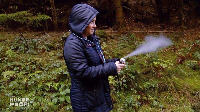 Mit Sprühstoßgerät gegen Marlas Jagdtrieb