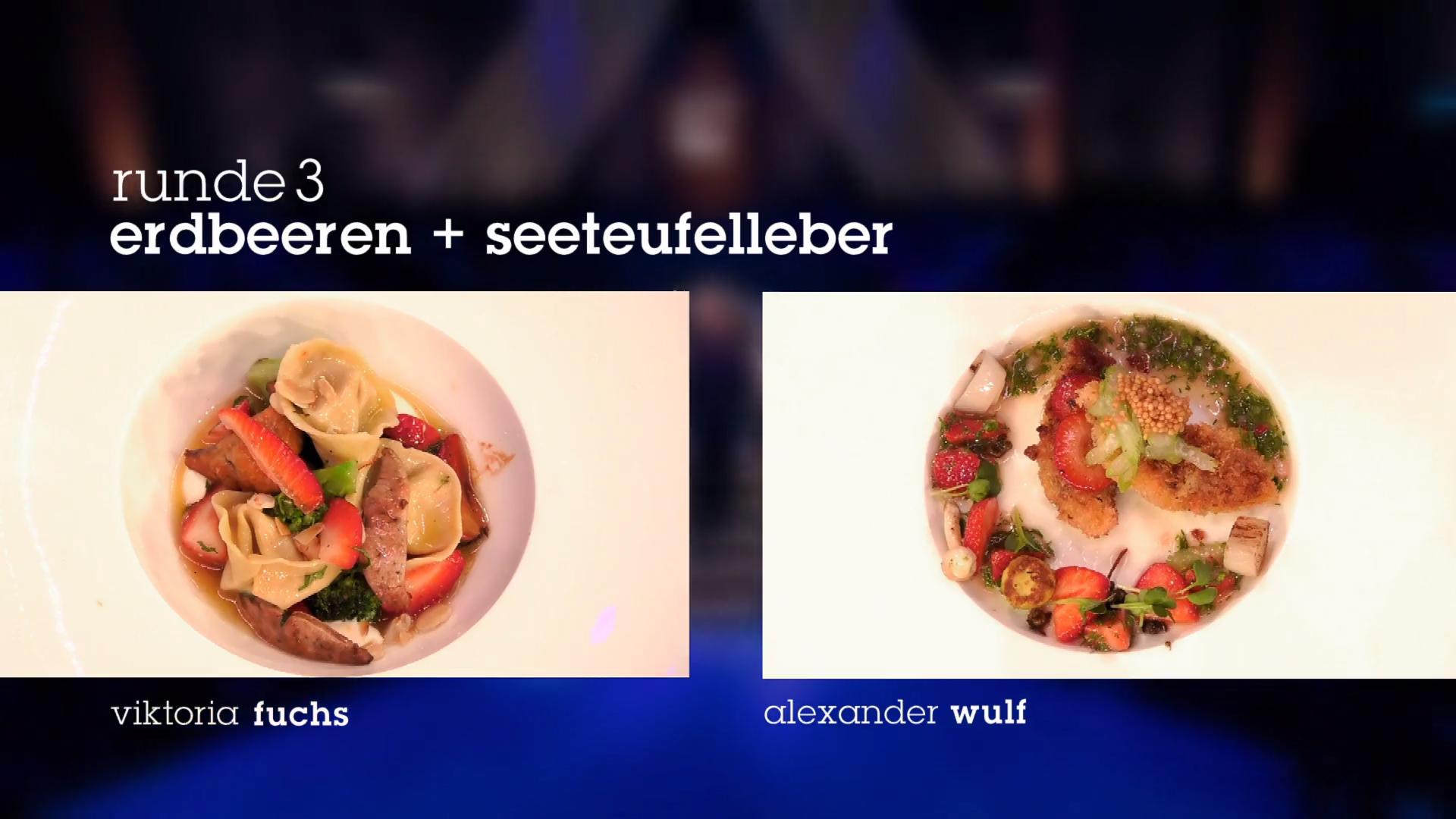Die Kreationen aus Seeteufelleber & Erdbeeren