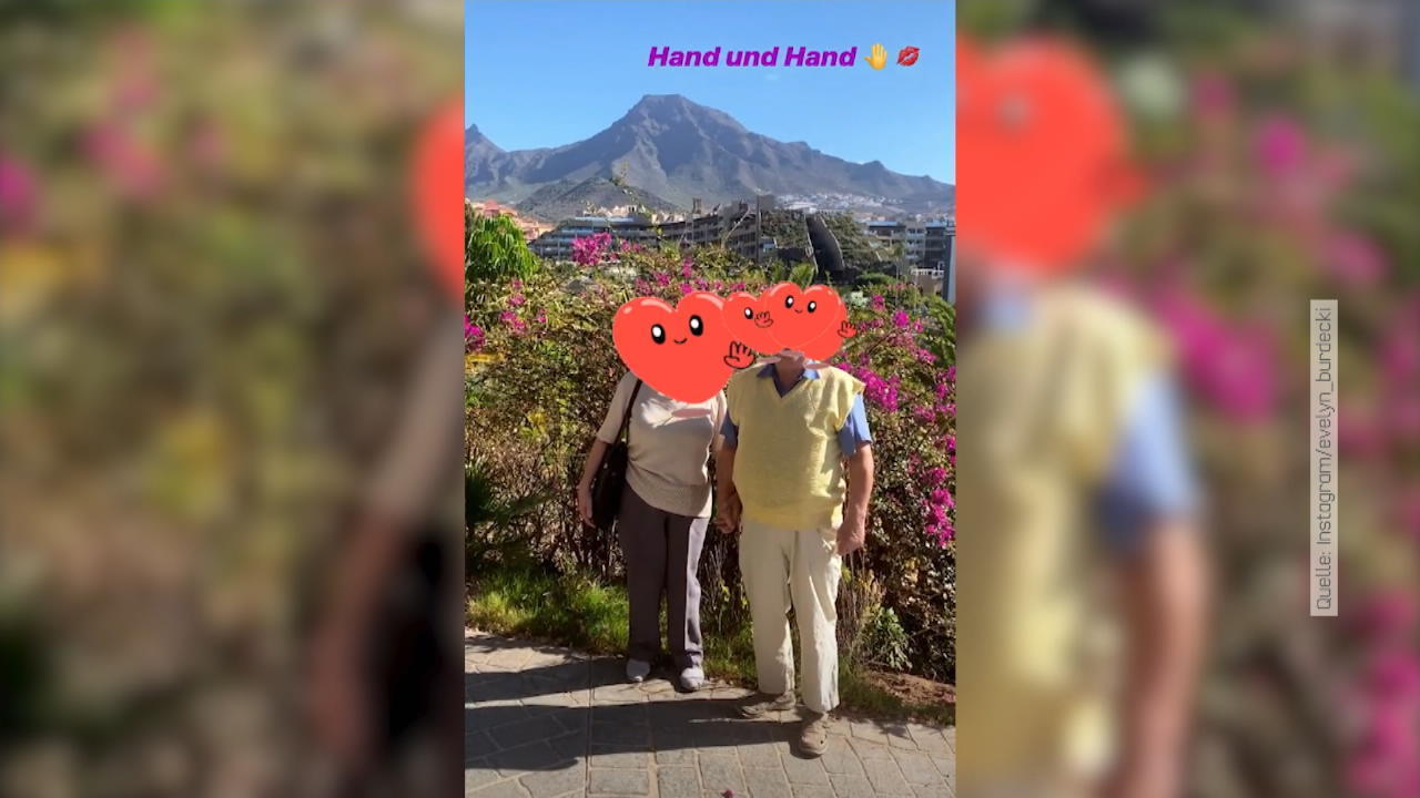 Evelyn Burdecki im Familien-Urlaub auf Teneriffa
