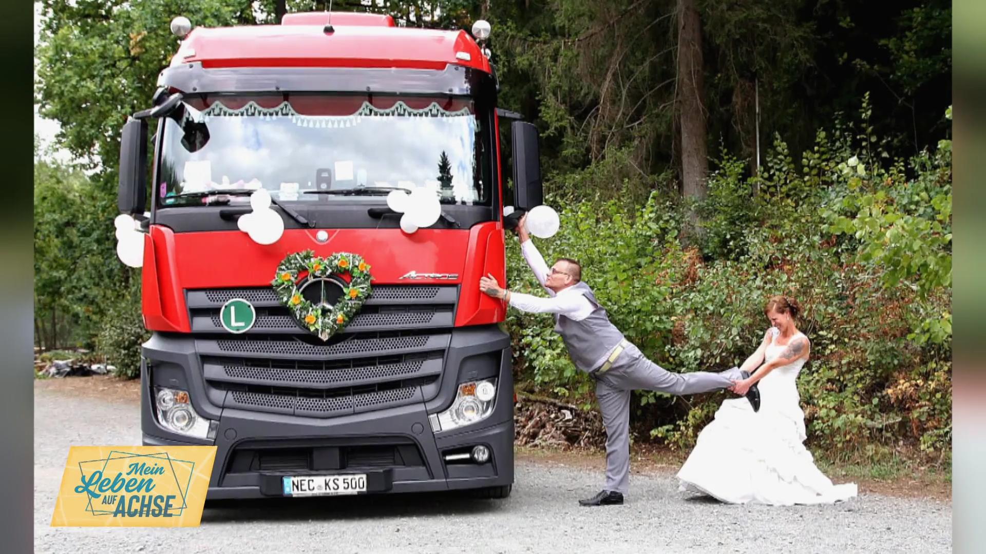 Linda & Steffen haben auch im LKW geheiratet