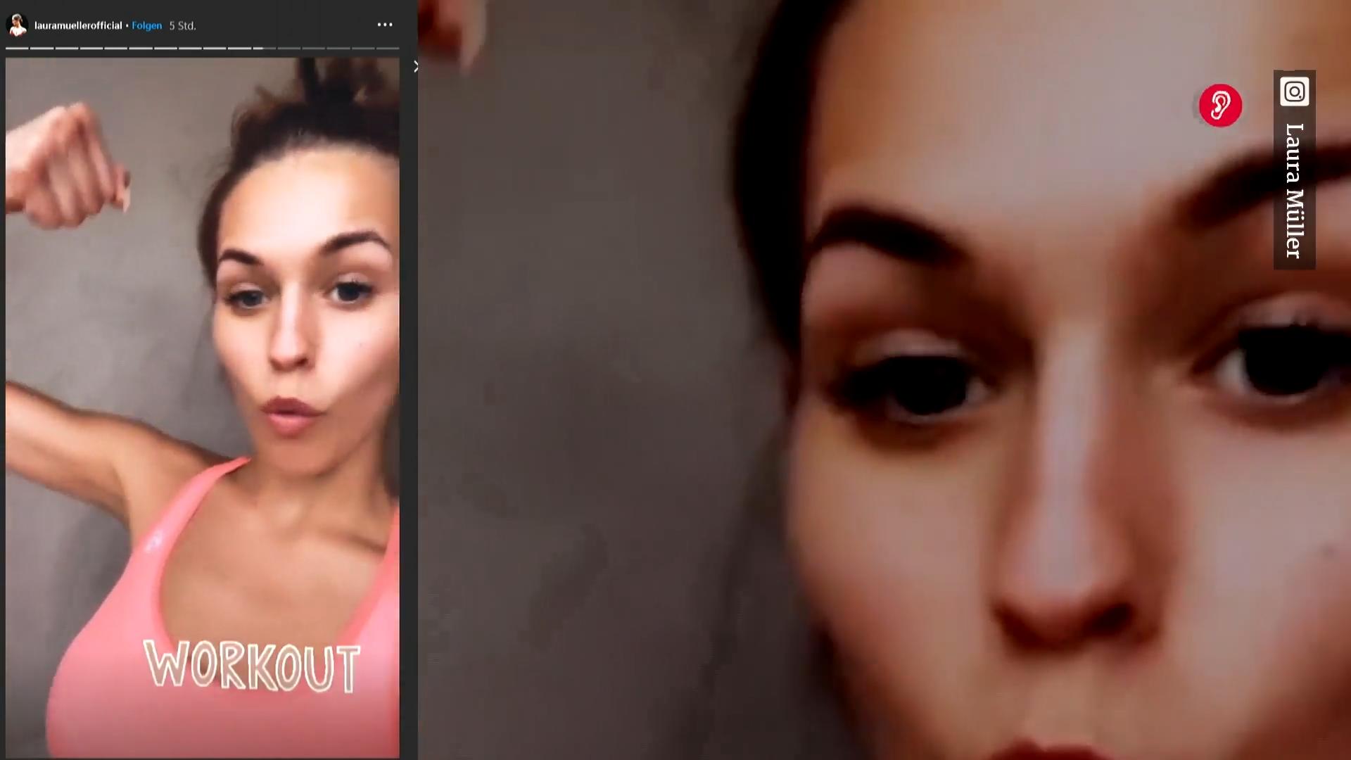 Laura Müller sieht selbst beim Workout sexy aus