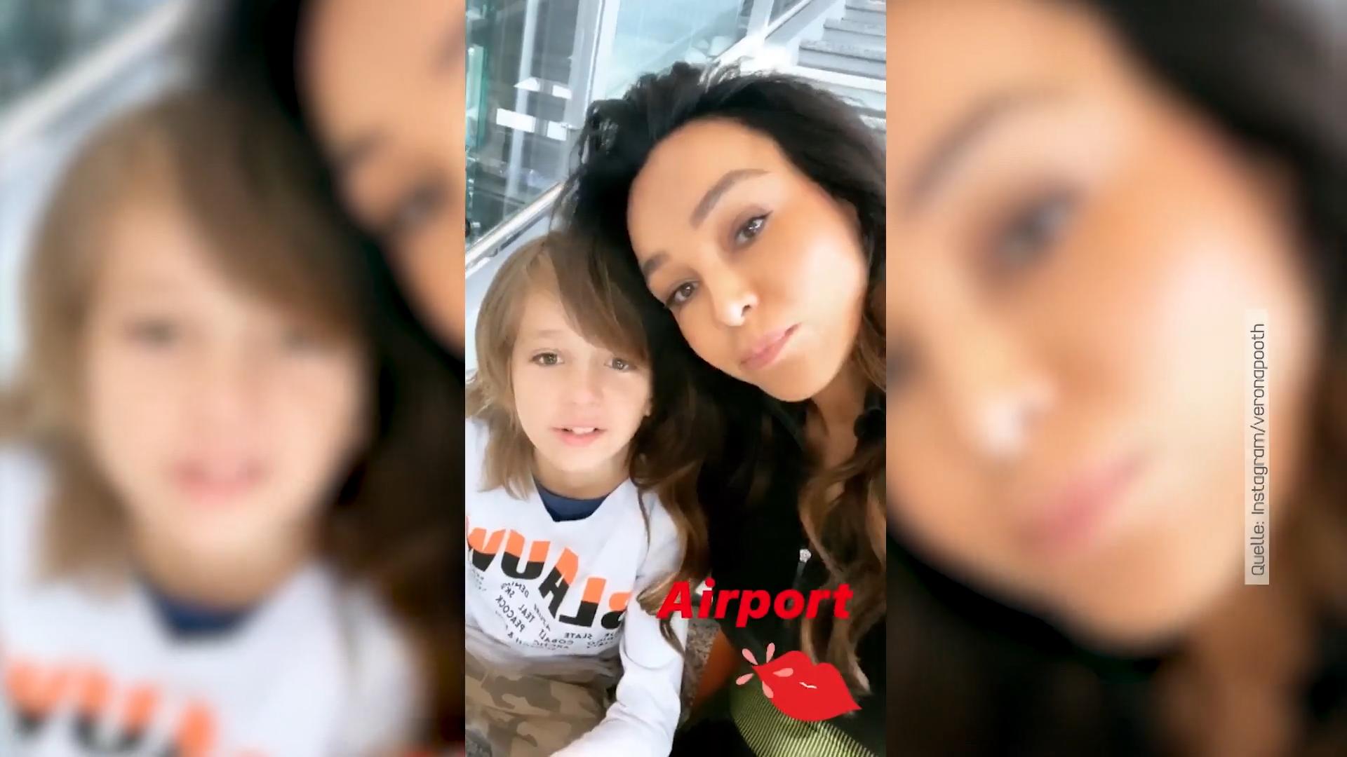 Ihr ganzer Stolz: Verona Pooth im Urlaub mit ihren Söhnen