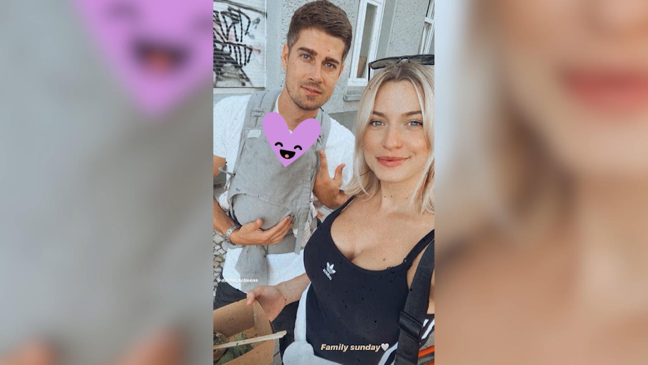 Lena Gercke mit Baby Zoe auf Tour