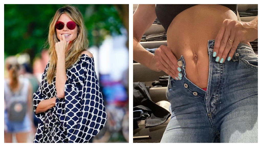 Heidi bekommt die Jeans nicht mehr zu