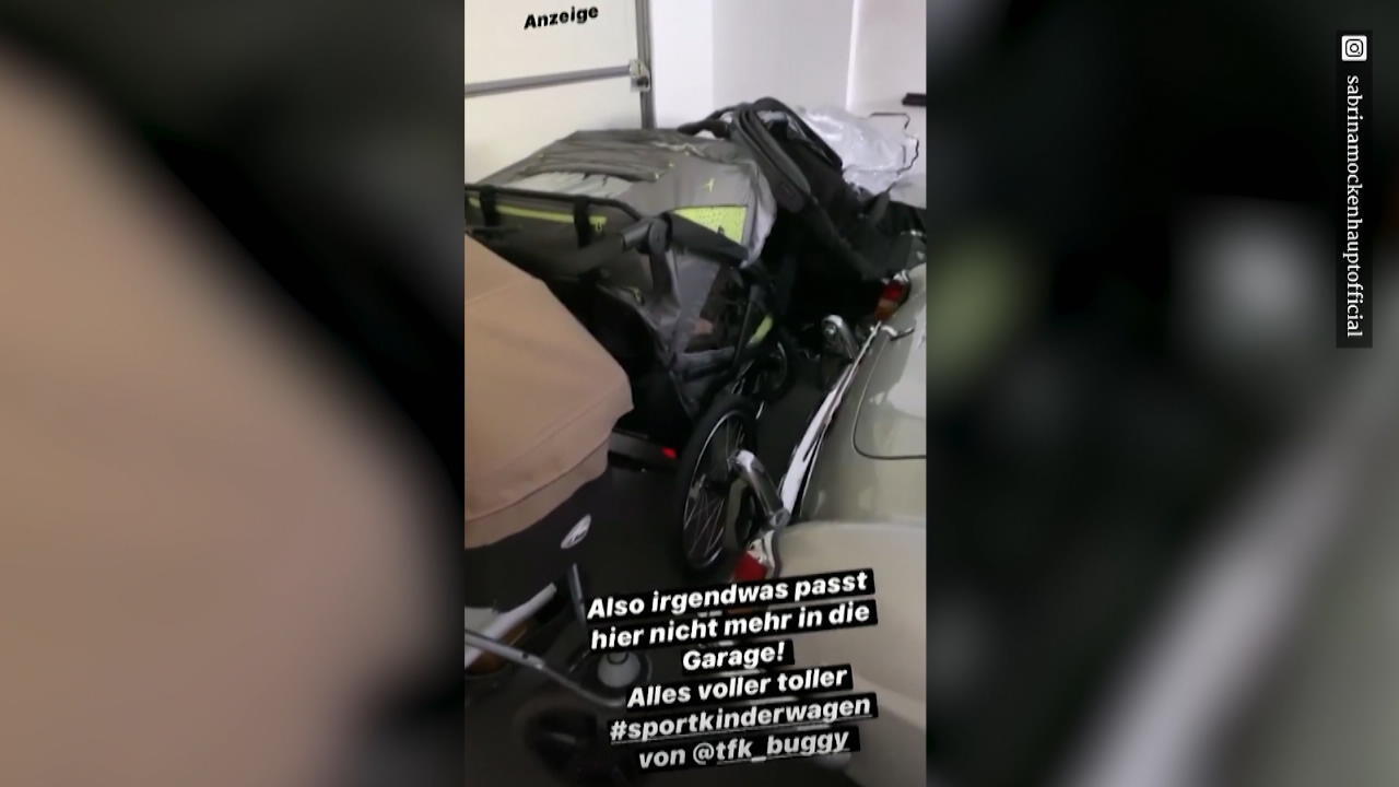 Sabrina Mockenhaupt zeigt ihren Kinderwagen-Fuhrpark