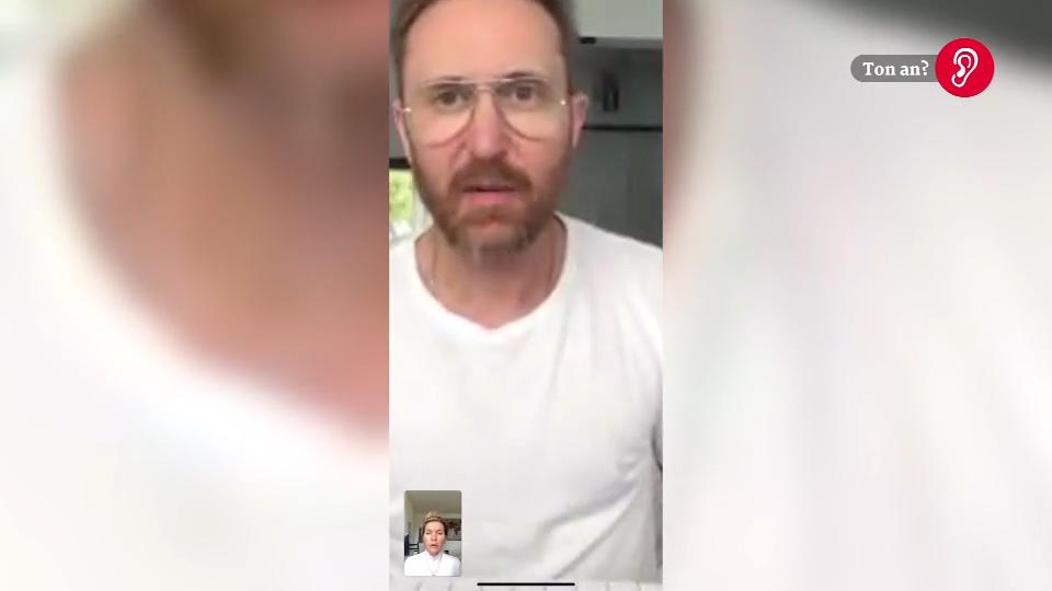 Star-DJ David Guetta im lässigen Freizeitlook beim Interview