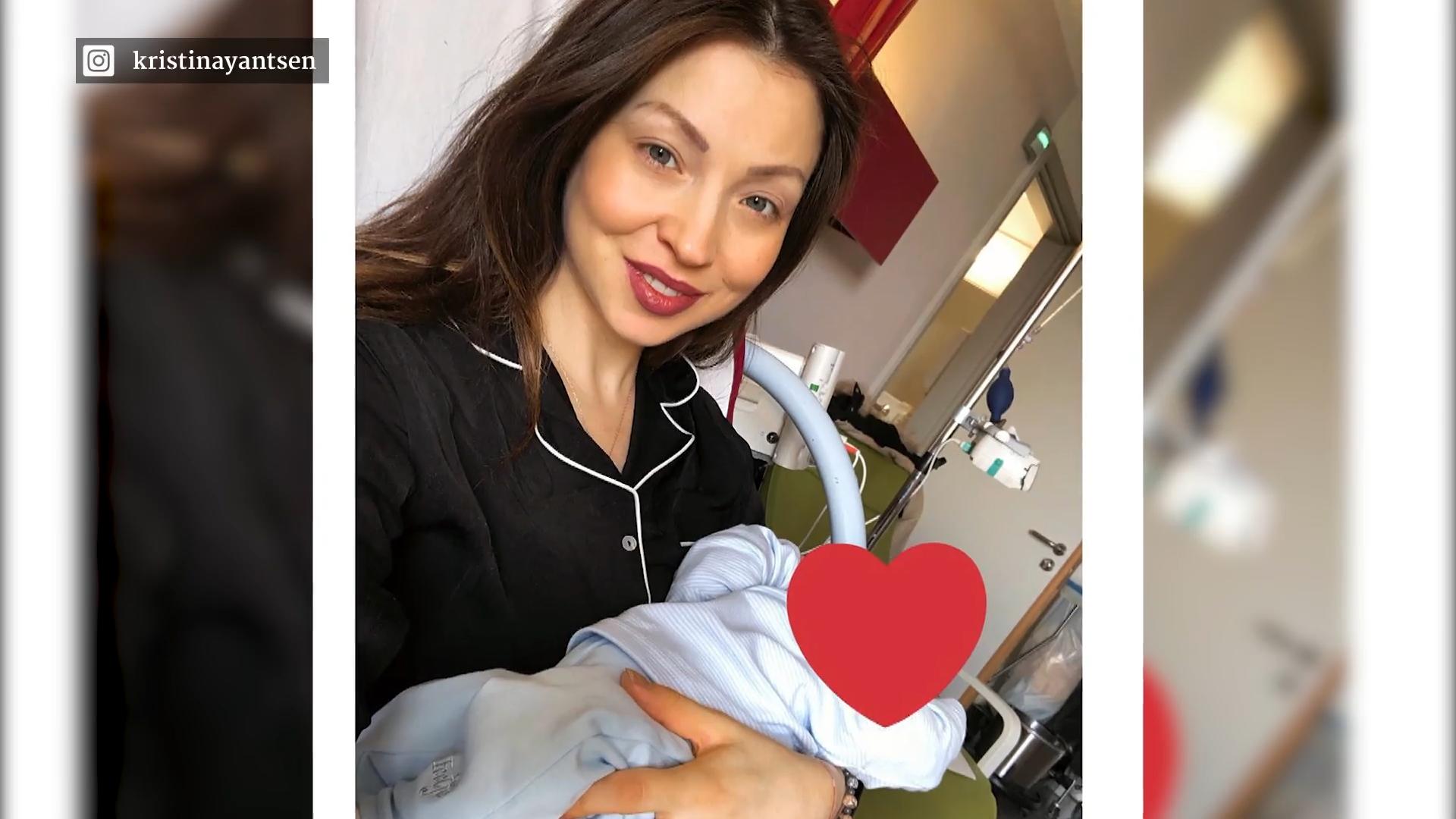 Kristina Yantsen ohne Mann mit Wehen im Krankenhaus