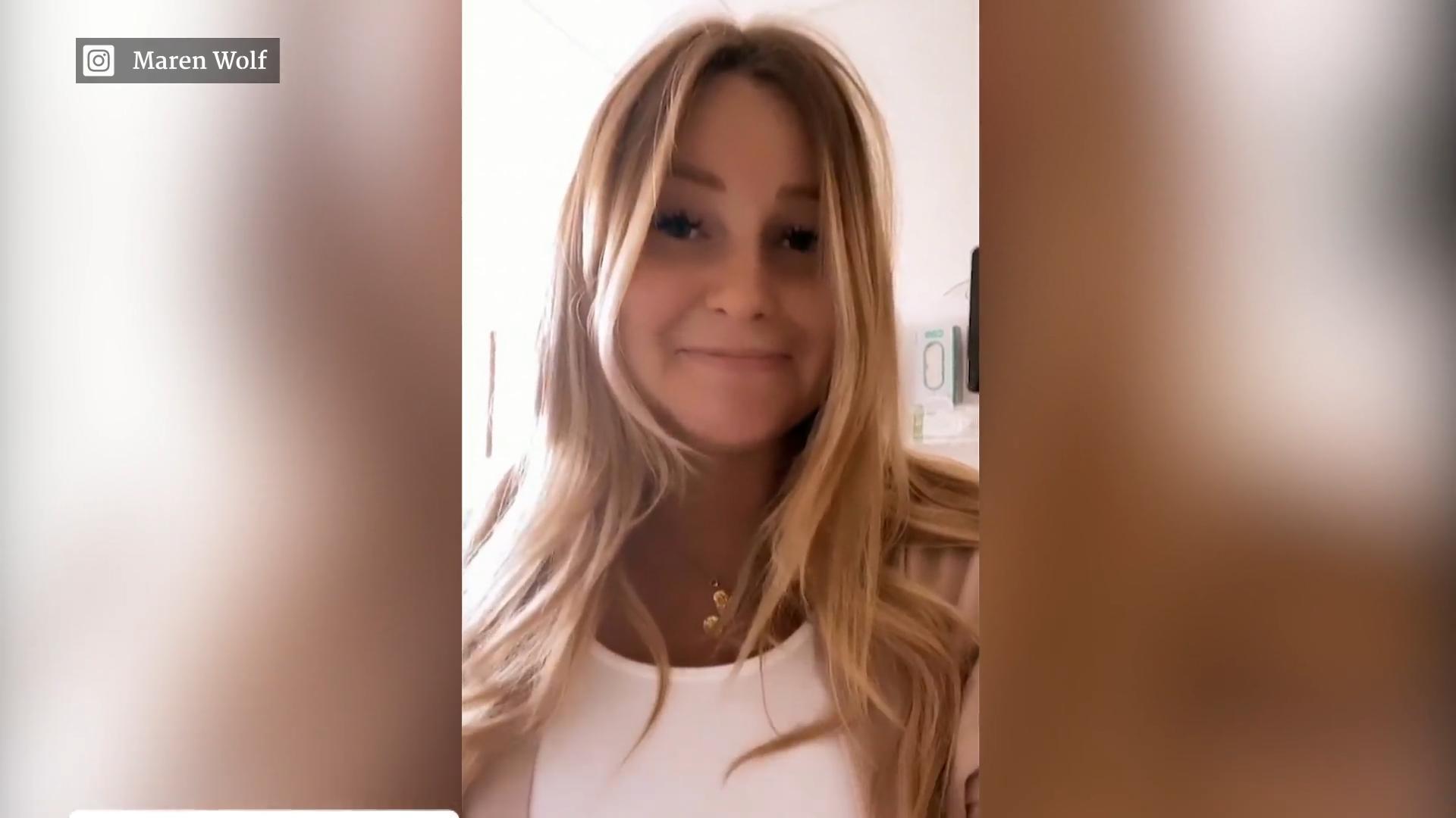 Maren Wolf liegt in den Wehen