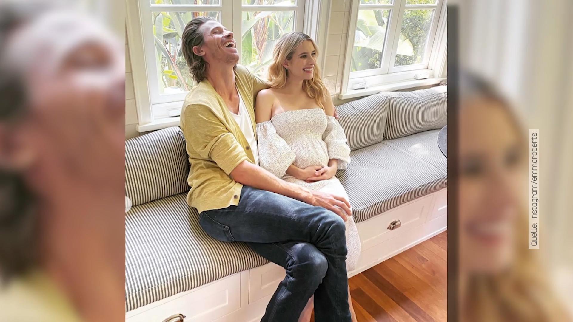 Emma Roberts zeigt ihren Babybauch