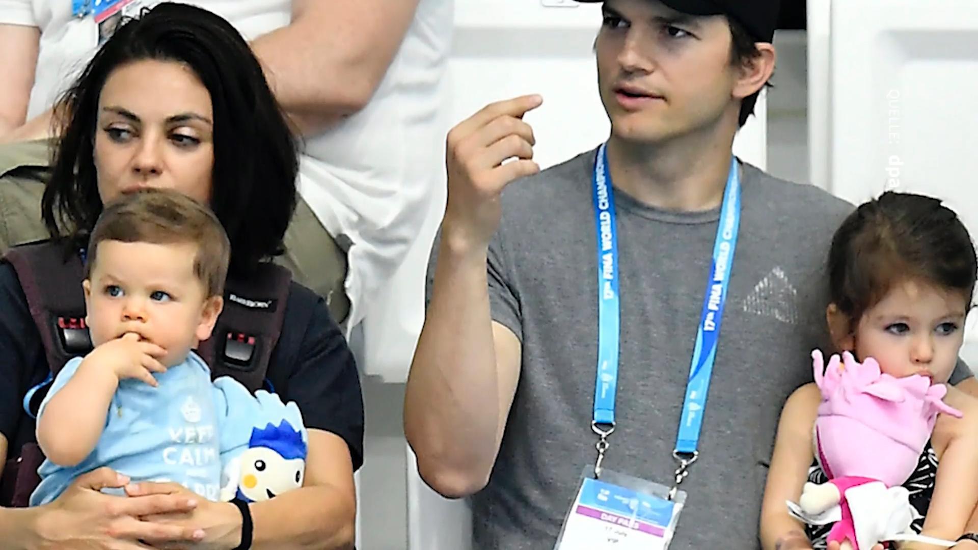 Mila Kunis und Ashton Kutcher: Unterwegs mir ihren Kids
