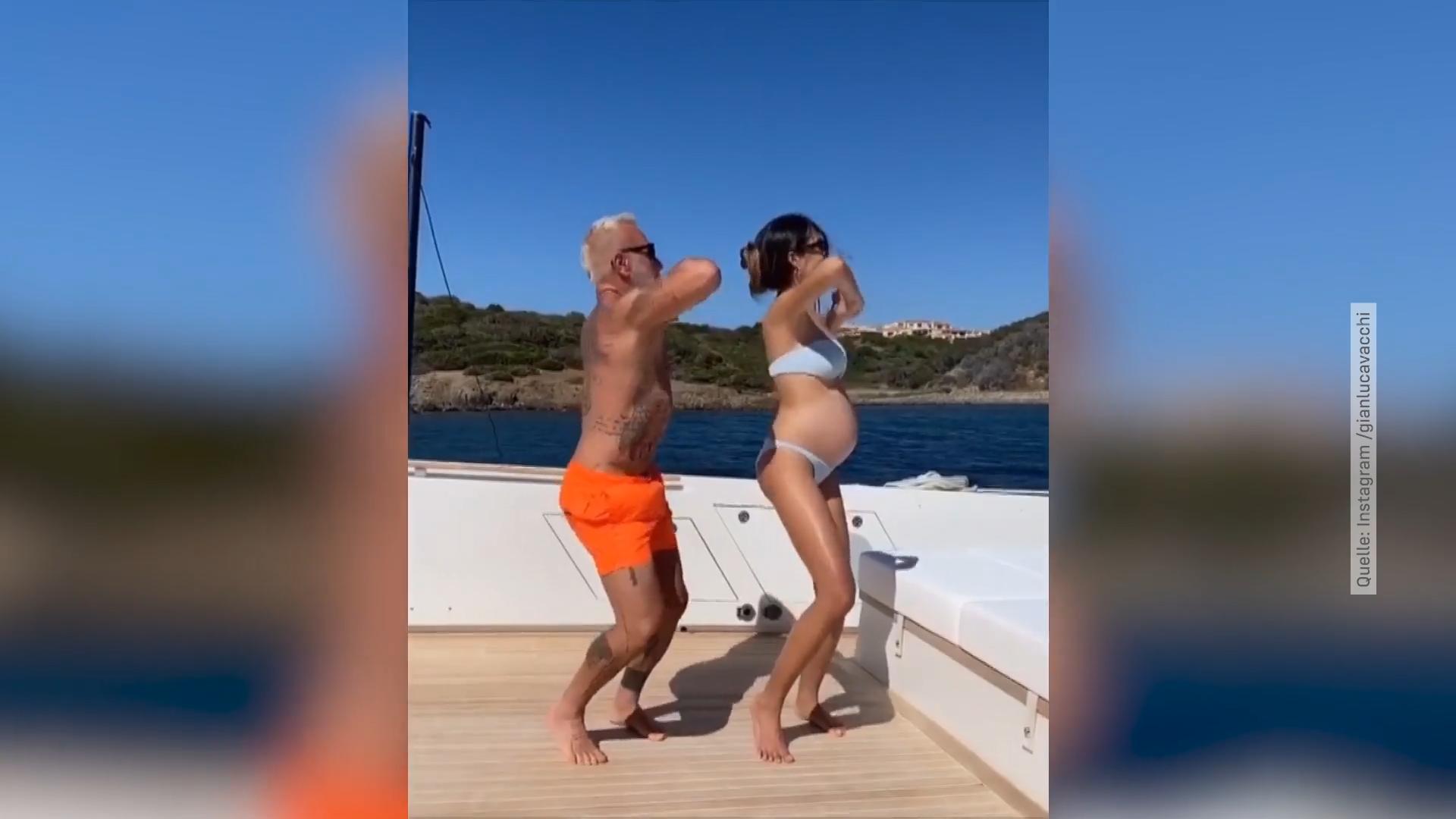Gianluca Vacchi & schwangere Liebste beim Tanzen