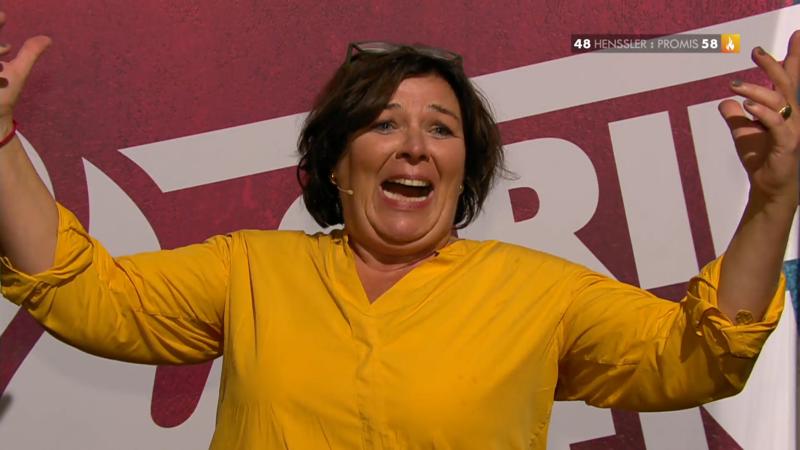 Riesige Freude bei Vera Int-Veen nach dem Hauptgang