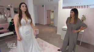 Das erste Kleid bringt die 29-jährige Braut schon zum weinen